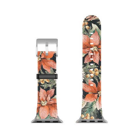 Marta Barragan Camarasa Winter night floral lush Apple Watch Band
