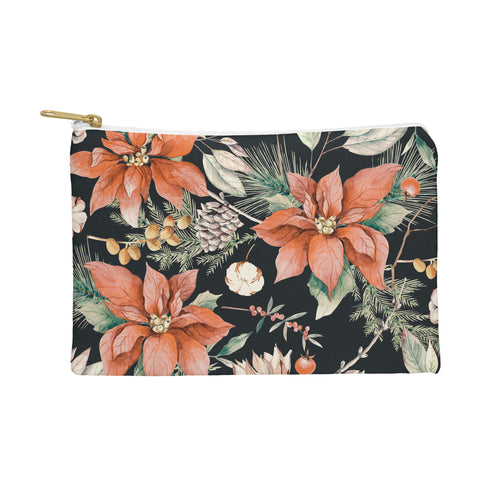 Marta Barragan Camarasa Winter night floral lush Pouch