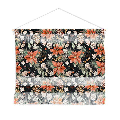 Marta Barragan Camarasa Winter night floral lush Wall Hanging Landscape