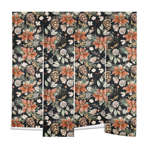 Marta Barragan Camarasa Winter night floral lush Wall Mural