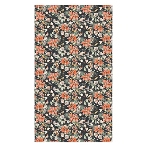 Marta Barragan Camarasa Winter night floral lush Tablecloth
