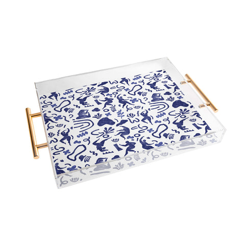 Marta Barragan Camarasa Women dance nature Acrylic Tray