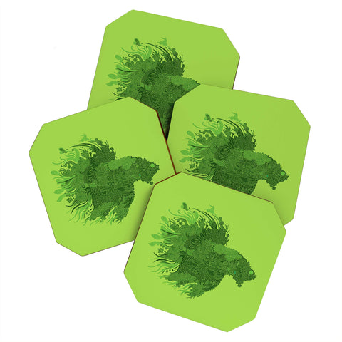 Martin Bunyi Beta Green Coaster Set