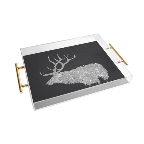 Martin Bunyi Elk White Acrylic Tray
