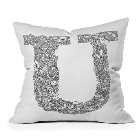 Martin Bunyi Isabet U Outdoor Throw Pillow