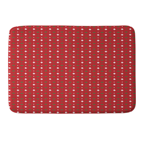marufemia Christmas green white red Memory Foam Bath Mat