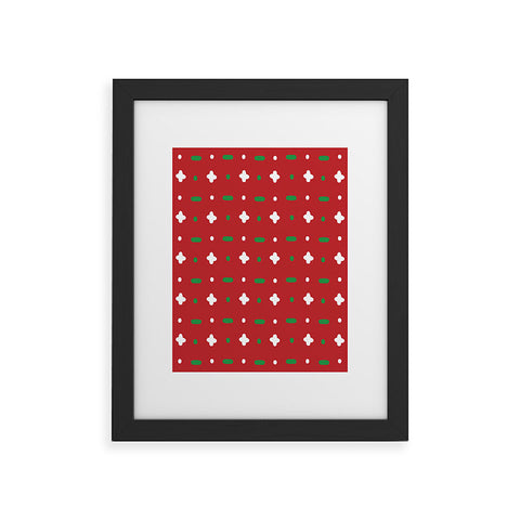 marufemia Christmas green white red Framed Art Print