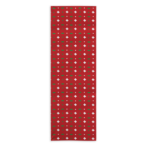 marufemia Christmas green white red Yoga Towel