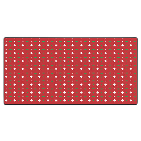 marufemia Christmas green white red Desk Mat
