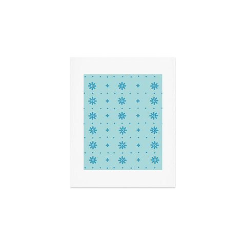 marufemia Christmas snowflake blue Art Print