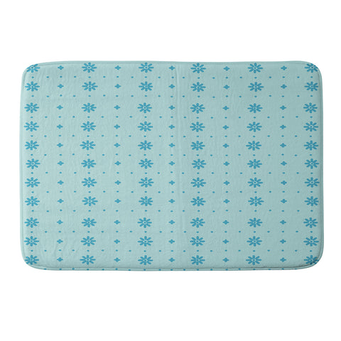 marufemia Christmas snowflake blue Memory Foam Bath Mat