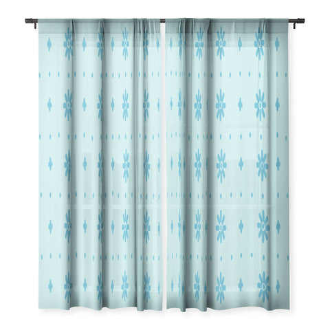 marufemia Christmas snowflake blue Sheer Non Repeat