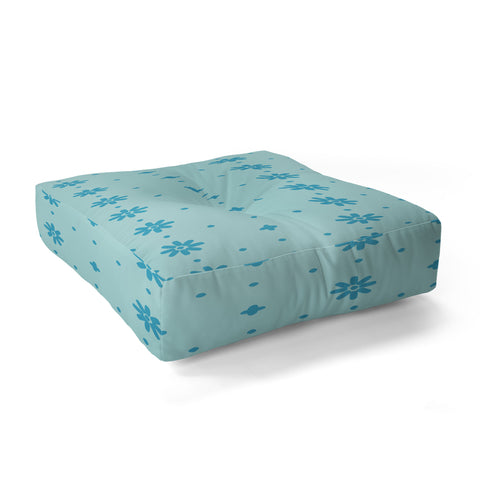 marufemia Christmas snowflake blue Floor Pillow Square