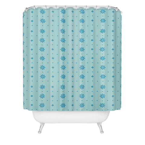 marufemia Christmas snowflake blue Shower Curtain