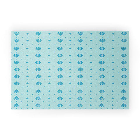 marufemia Christmas snowflake blue Welcome Mat