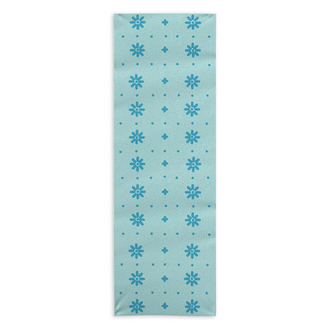 marufemia Christmas snowflake blue Yoga Towel