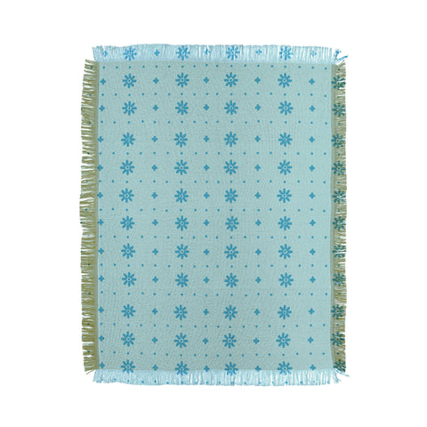 marufemia Christmas snowflake blue Throw Blanket