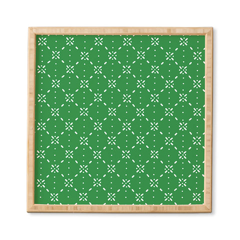 marufemia Christmas snowflake green Framed Wall Art