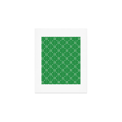 marufemia Christmas snowflake green Art Print