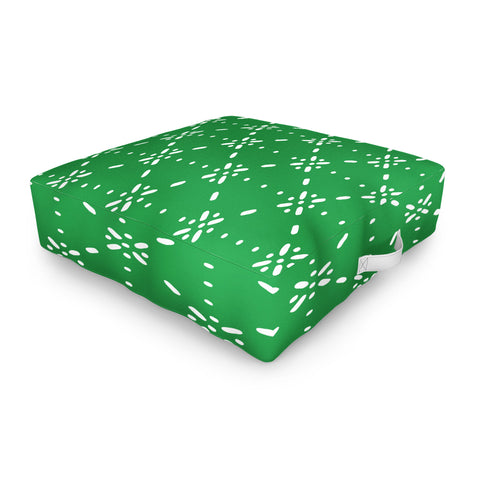 marufemia Christmas snowflake green Outdoor Floor Cushion