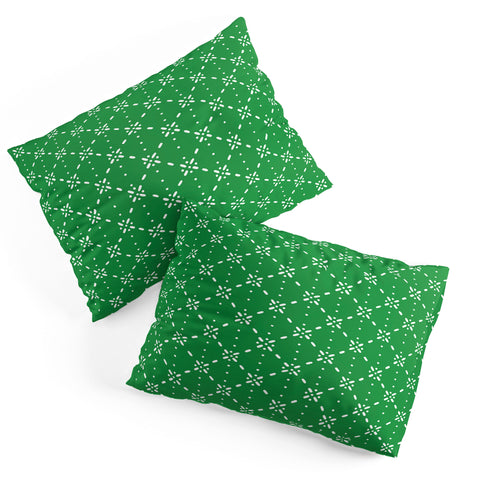 marufemia Christmas snowflake green Pillow Shams