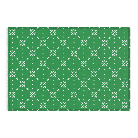 marufemia Christmas snowflake green Outdoor Rug