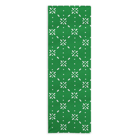 marufemia Christmas snowflake green Yoga Towel