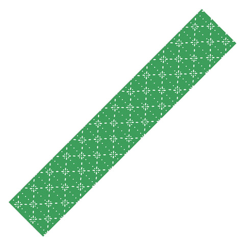 marufemia Christmas snowflake green Table Runner