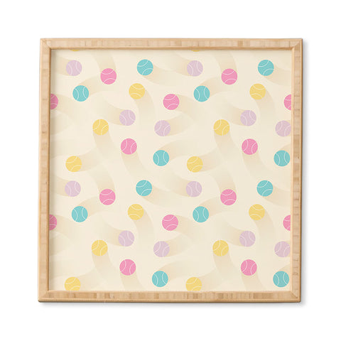 marufemia Colorful pastel tennis balls Framed Wall Art