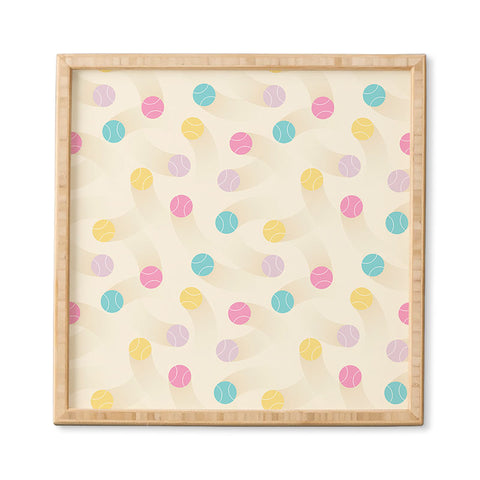 marufemia Colorful pastel tennis balls Framed Wall Art