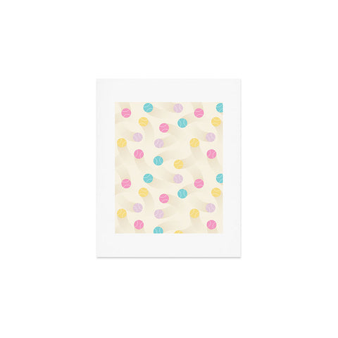 marufemia Colorful pastel tennis balls Art Print