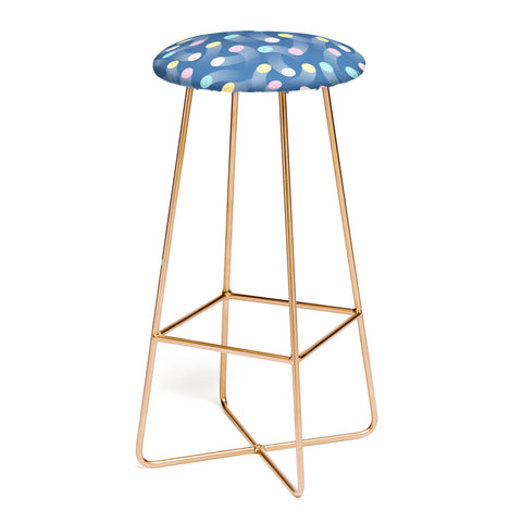 marufemia Colorful pastel tennis balls blue Bar Stool