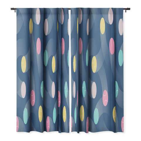 marufemia Colorful pastel tennis balls blue Blackout Non Repeat