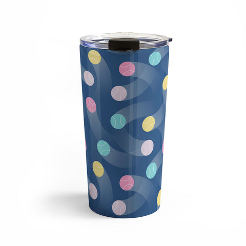 marufemia Colorful pastel tennis balls blue Travel Mug