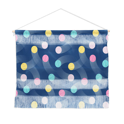 marufemia Colorful pastel tennis balls blue Wall Hanging Landscape