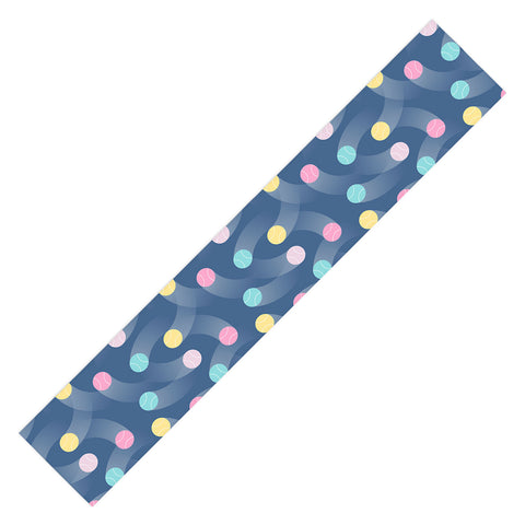 marufemia Colorful pastel tennis balls blue Table Runner