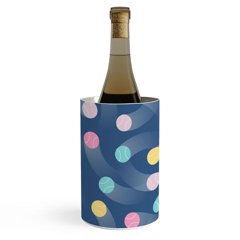 marufemia Colorful pastel tennis balls blue Wine Chiller