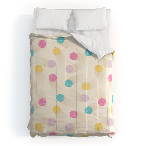 marufemia Colorful pastel tennis balls Comforter
