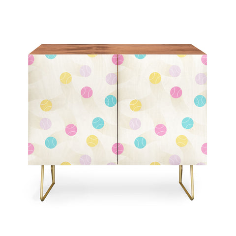 marufemia Colorful pastel tennis balls Credenza