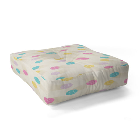 marufemia Colorful pastel tennis balls Floor Pillow Square