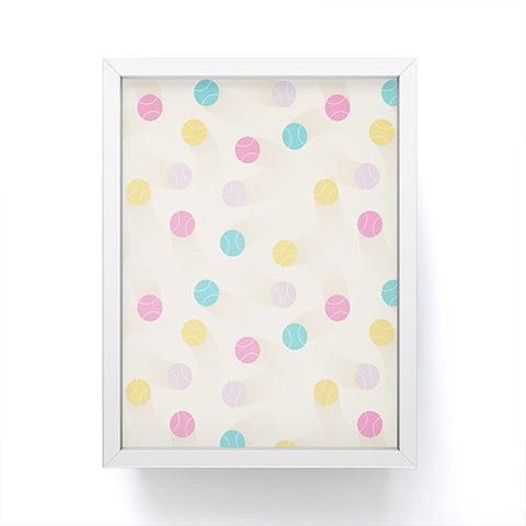 marufemia Colorful pastel tennis balls Framed Mini Art Print