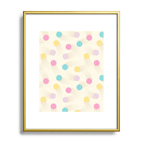 marufemia Colorful pastel tennis balls Metal Framed Art Print