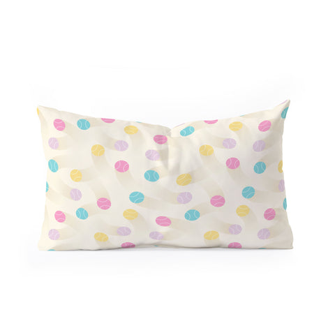 marufemia Colorful pastel tennis balls Oblong Throw Pillow