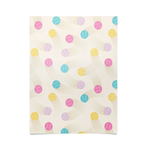 marufemia Colorful pastel tennis balls Poster