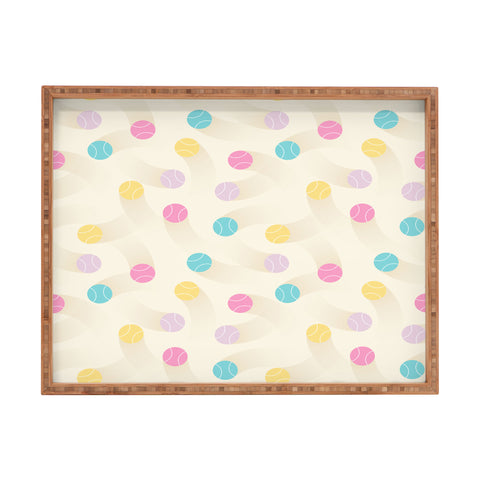 marufemia Colorful pastel tennis balls Rectangular Tray