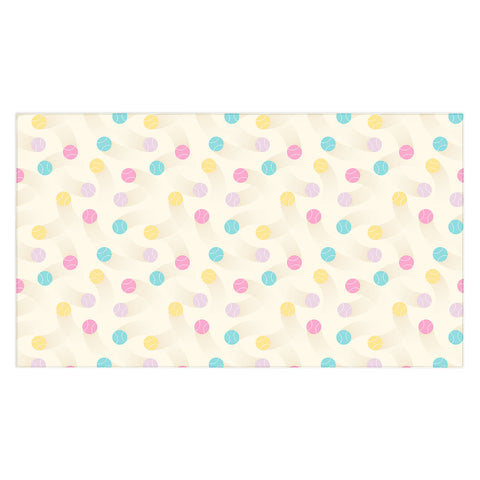 marufemia Colorful pastel tennis balls Tablecloth