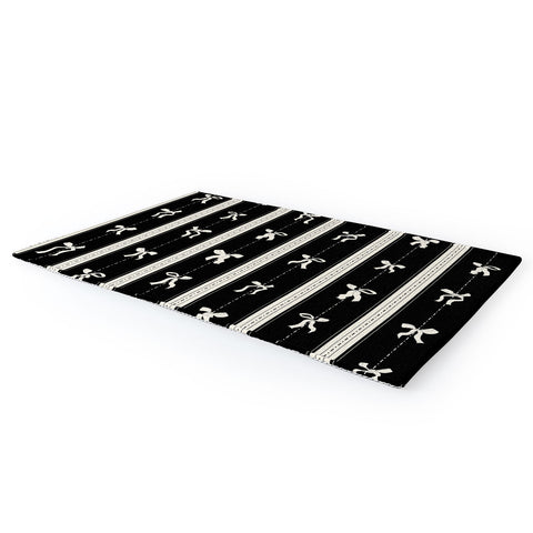 marufemia Coquette bows black and white Area Rug