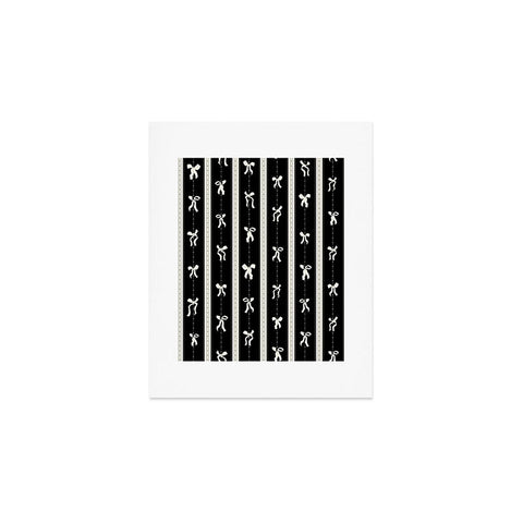 marufemia Coquette bows black and white Art Print