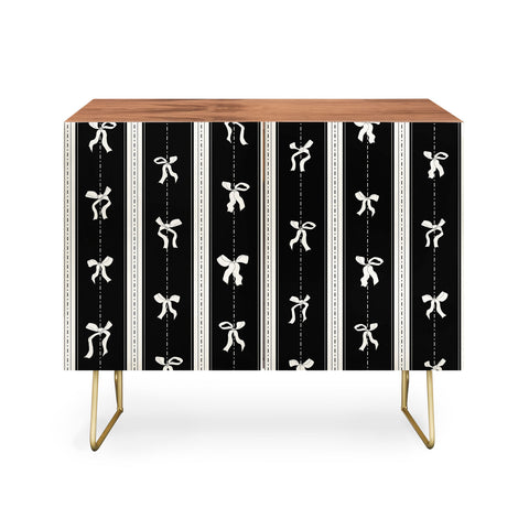 marufemia Coquette bows black and white Credenza
