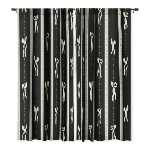 marufemia Coquette bows black and white Blackout Non Repeat